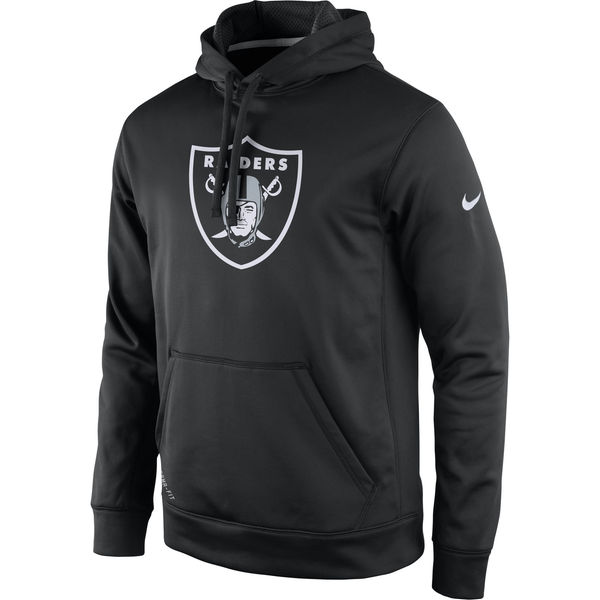 Men Oakland Raiders Nike Practice Performance Pullover Hoodie Black